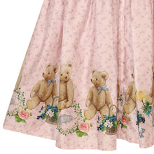 将图片加载到图库查看器，Flower Teddy bear front button dress
