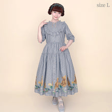 将图片加载到图库查看器，Flower Teddy bear front button dress
