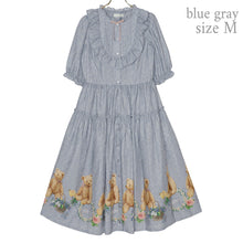 将图片加载到图库查看器，Flower Teddy bear front button dress
