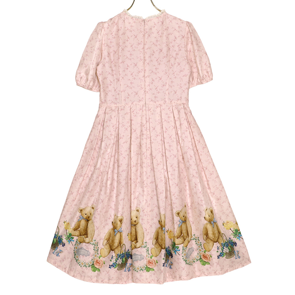 Flower Teddy bearチュールヨークワンピース
