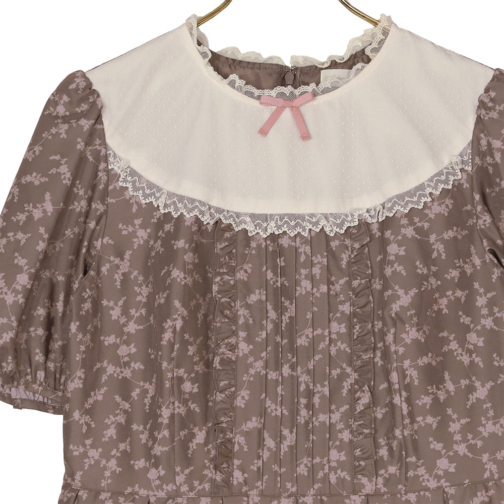 Flower Teddy bearチュールヨークワンピース