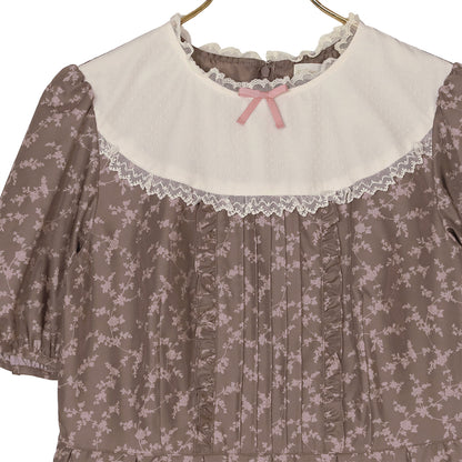 Flower Teddy bearチュールヨークワンピース