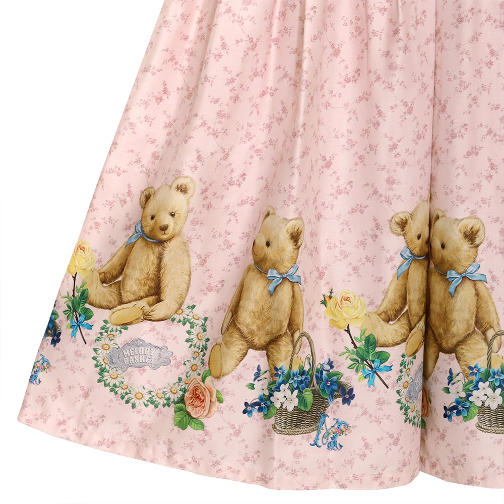 Flower Teddy bearチュールヨークワンピース
