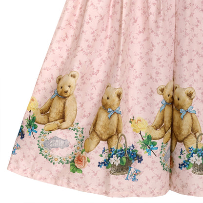 Flower Teddy bearチュールヨークワンピース