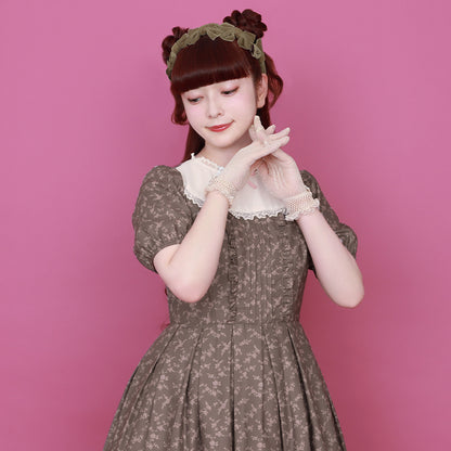 Flower Teddy bearチュールヨークワンピース