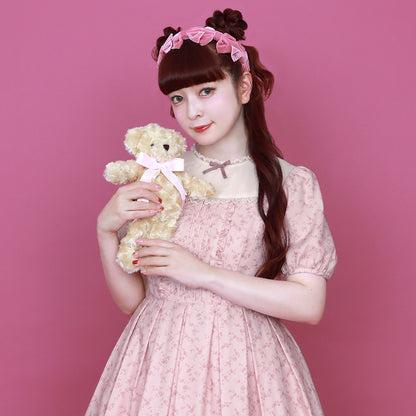 Flower Teddy bearチュールヨークワンピース