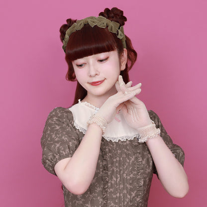 ベルベットリボンいっぱいカチューシャ