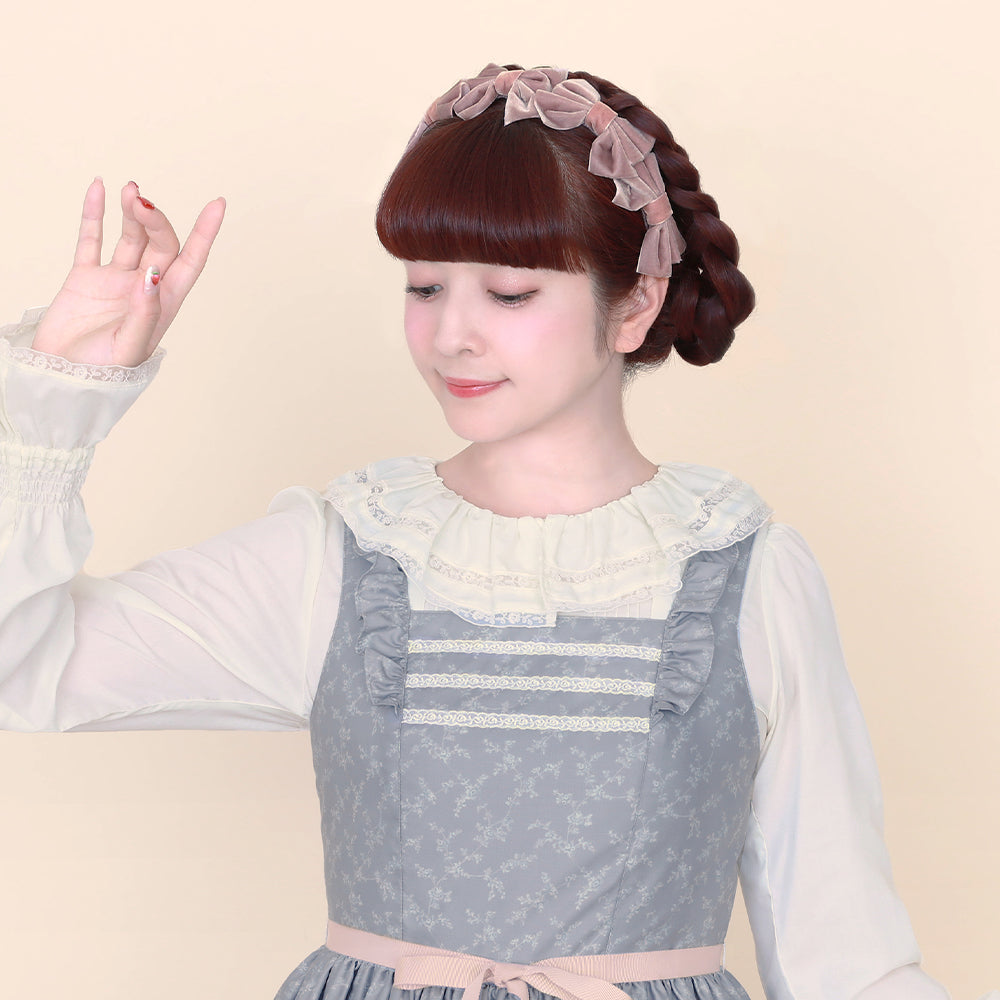 ベルベットリボンいっぱいカチューシャ