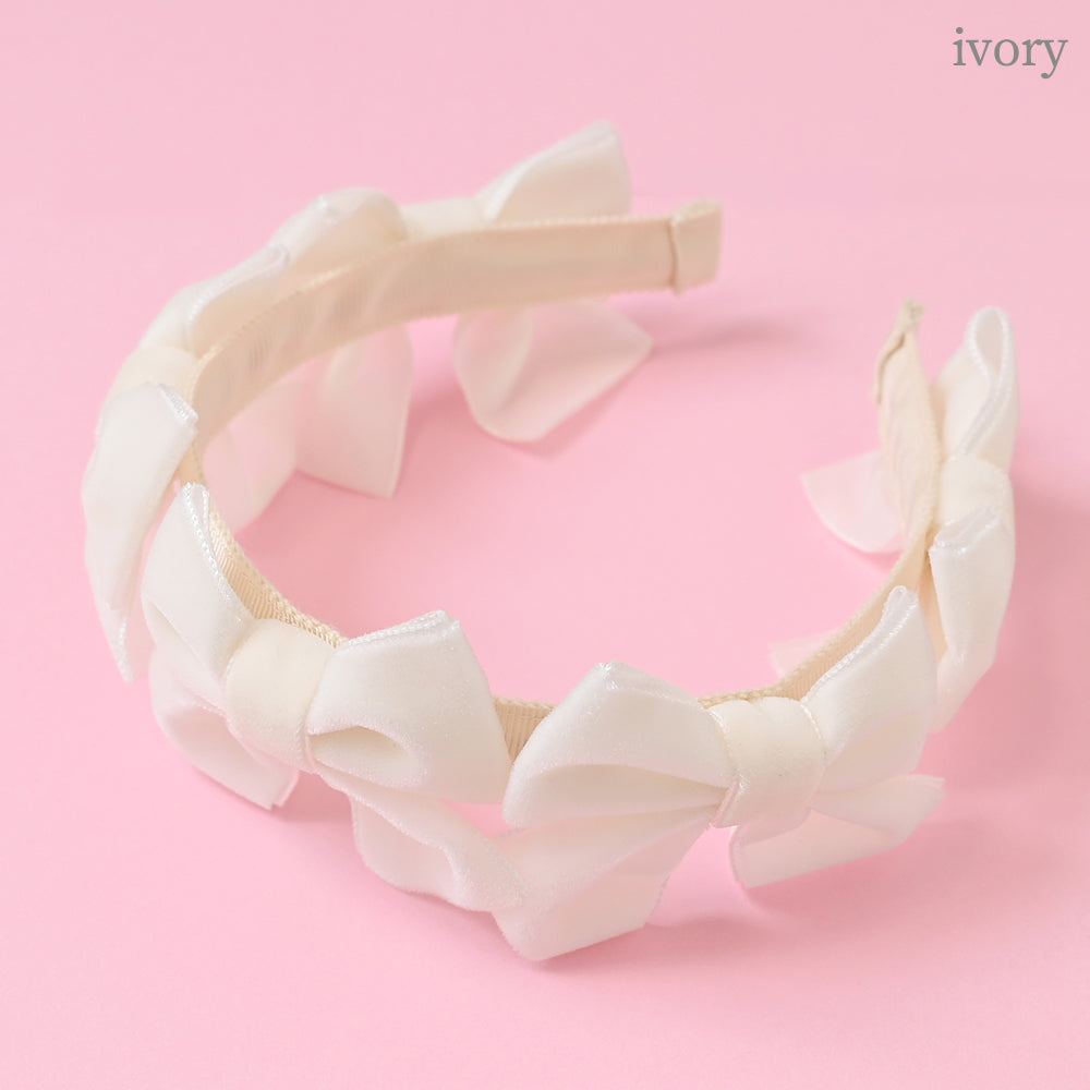 ベルベットリボンいっぱいカチューシャ-Melody BasKet(メロディ