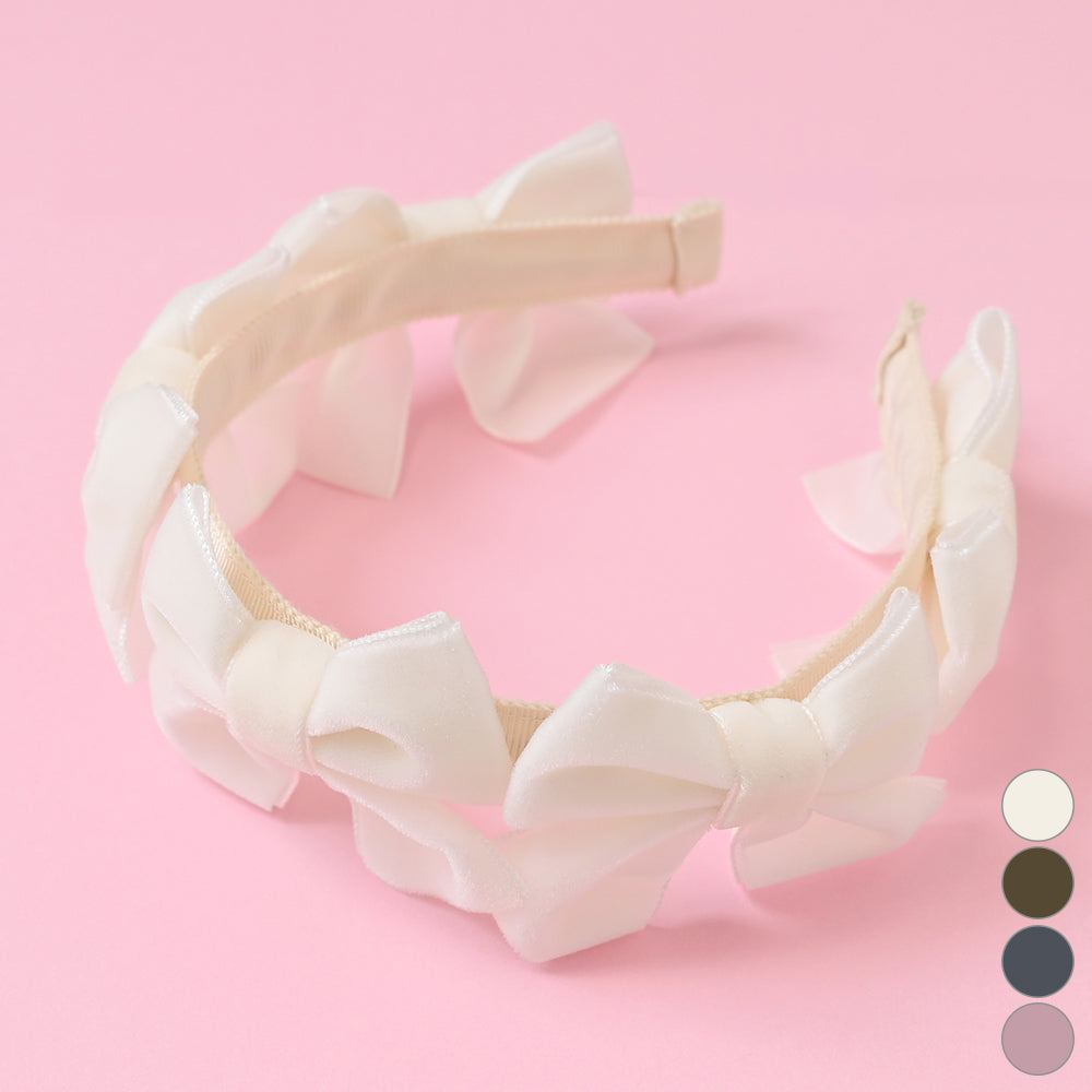 ベルベットリボンいっぱいカチューシャ