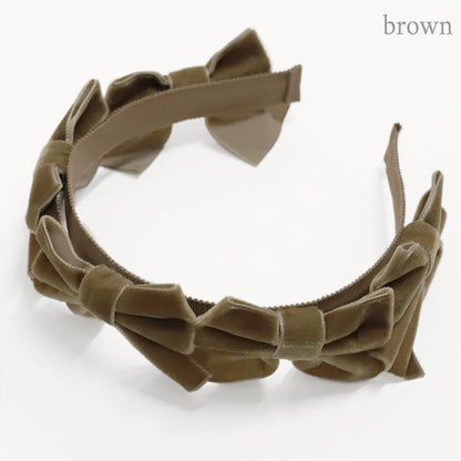 ベルベットリボンいっぱいカチューシャ