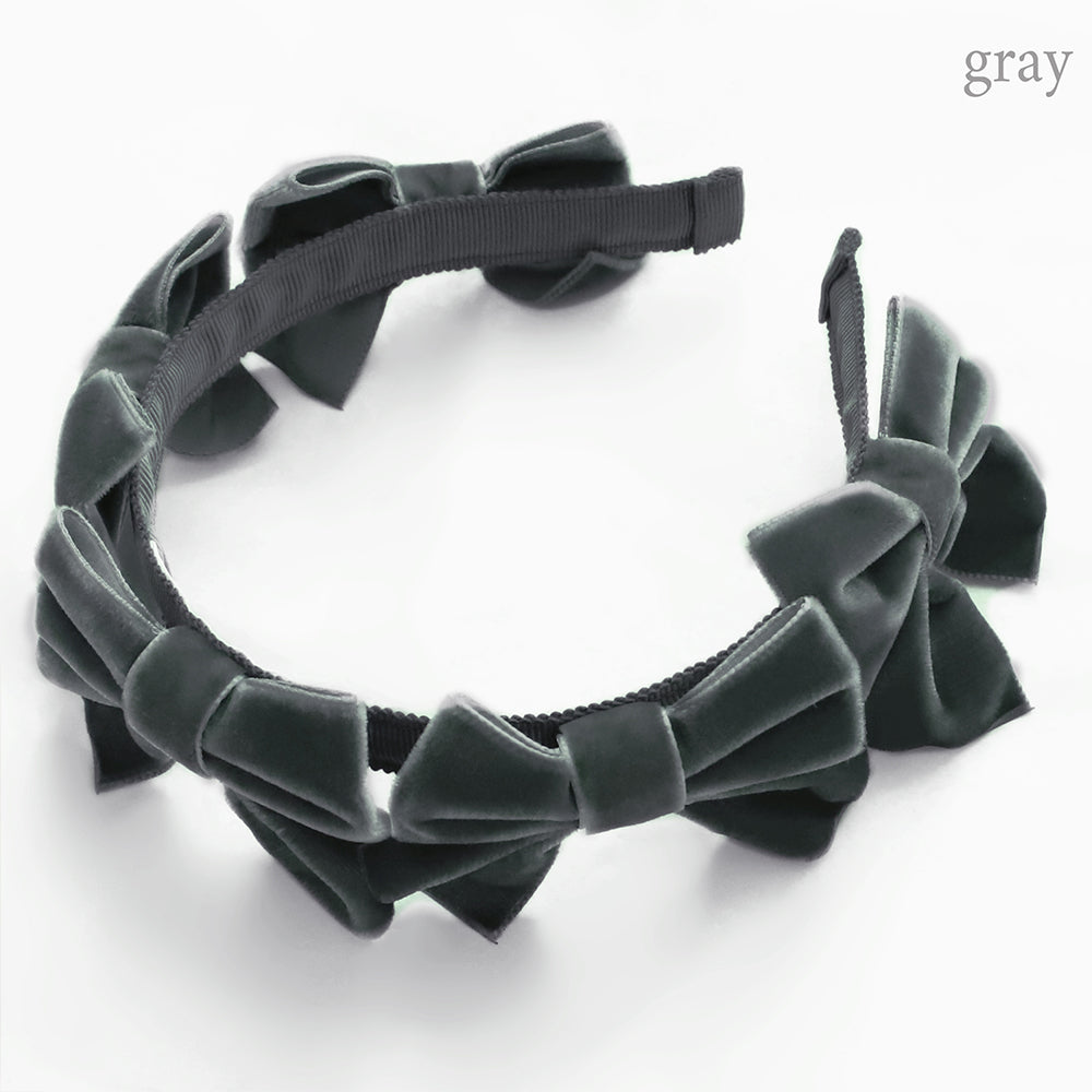 ベルベットリボンいっぱいカチューシャ