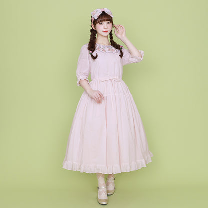 Romantic rose embroidery ribbon headband