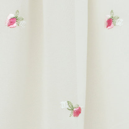 Petit rose embroidery front button dress