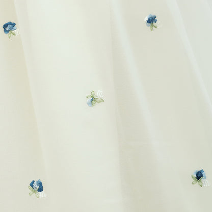 Petit rose embroidery front button dress