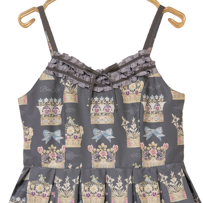 Flower crown jumper dress