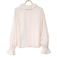 Load image into Gallery viewer, Frill collar pin tuck blouse
