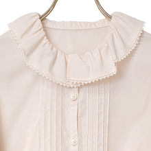 Load image into Gallery viewer, Frill collar pin tuck blouse
