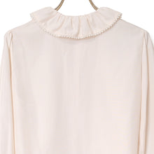 Load image into Gallery viewer, Frill collar pin tuck blouse
