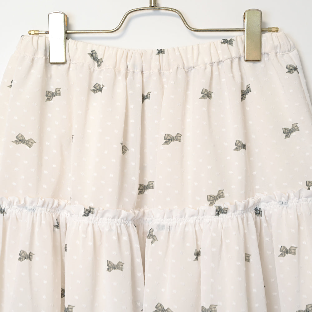 白鳥とお花のスカート