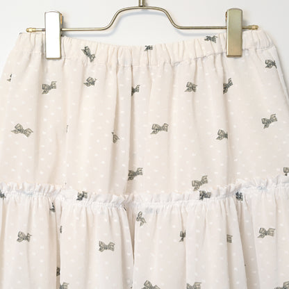 白鳥とお花のスカート