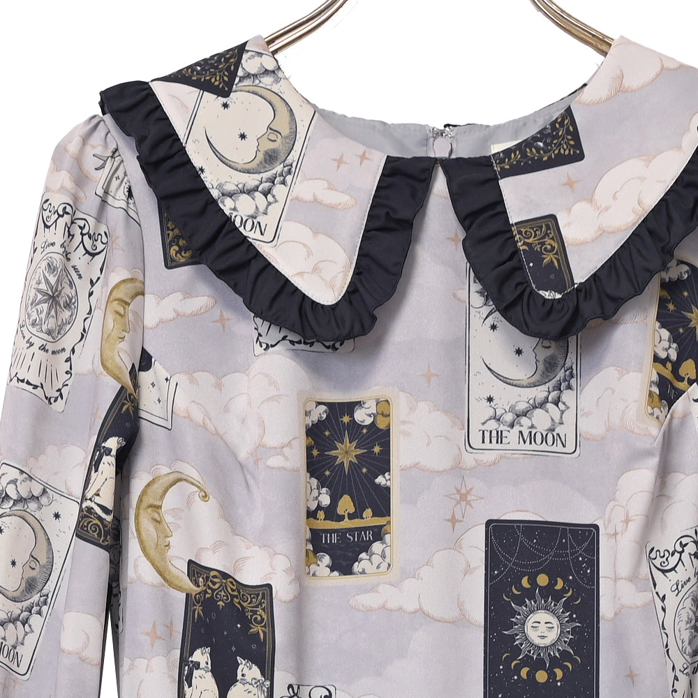 タロットカードフラットカラーワンピース