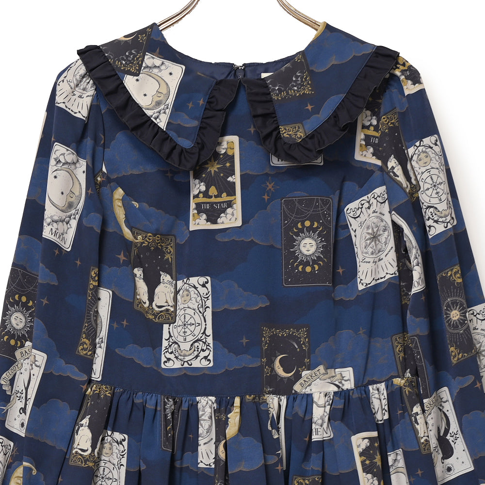 タロットカードフラットカラーワンピース