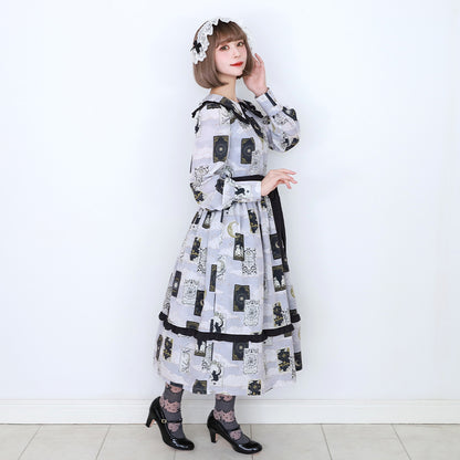 タロットカードフラットカラーワンピース