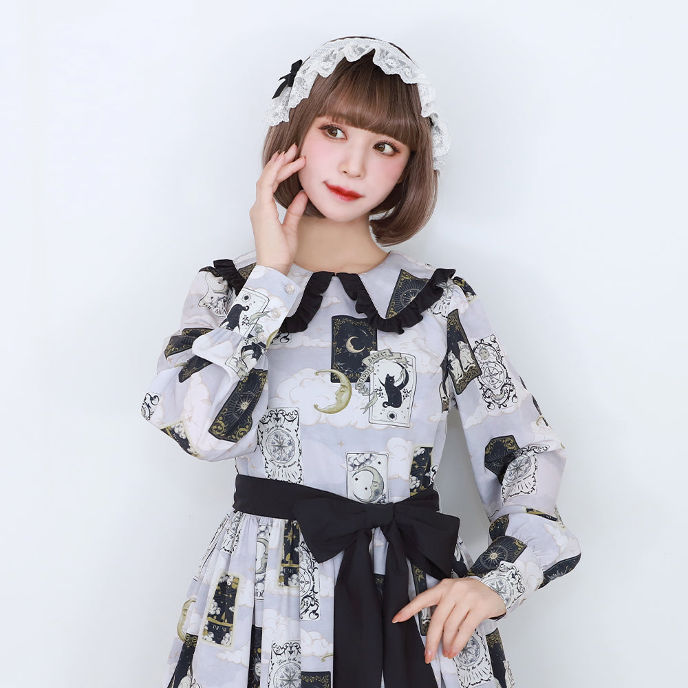 タロットカードフラットカラーワンピース