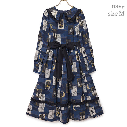 タロットカードフラットカラーワンピース