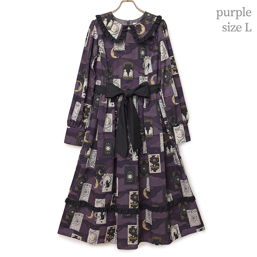 タロットカードフラットカラーワンピース