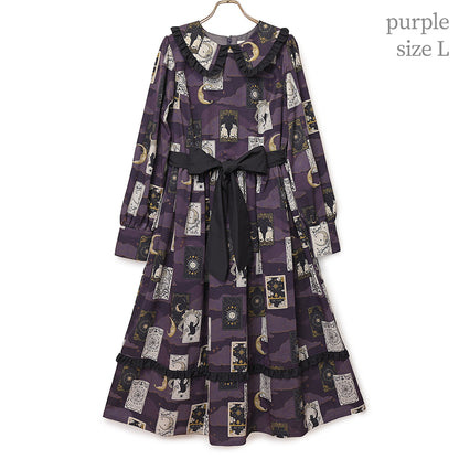 タロットカードフラットカラーワンピース
