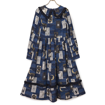 タロットカードフラットカラーワンピース