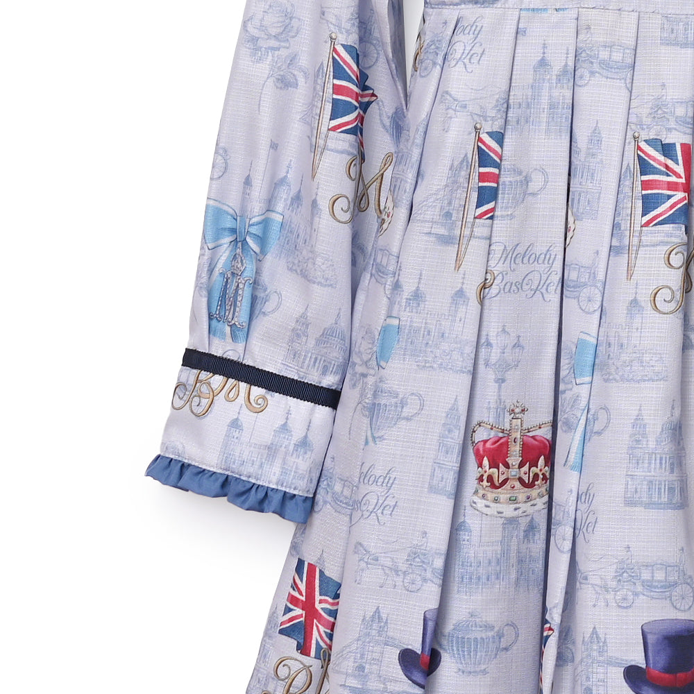 British Lady Double Button Dress