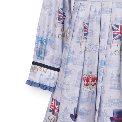 British Lady Double Button Dress