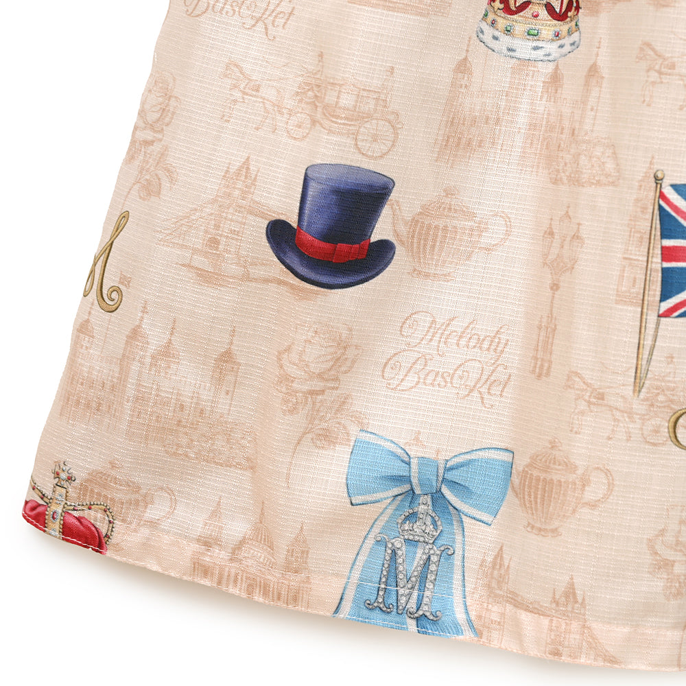 British Lady Double Button Dress