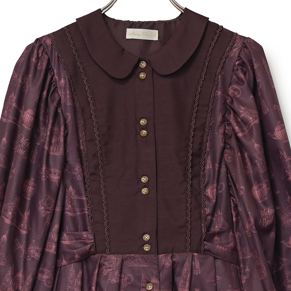 British Lady Big Sleeve Dress