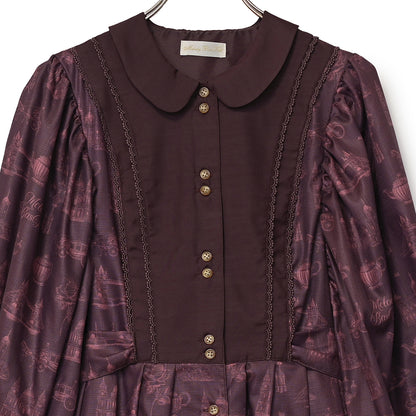 British Lady Big Sleeve Dress