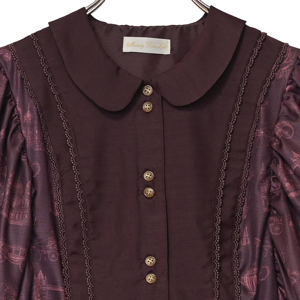 British Lady Big Sleeve Dress