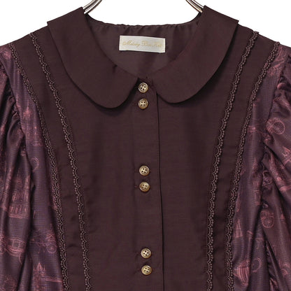 British Lady Big Sleeve Dress