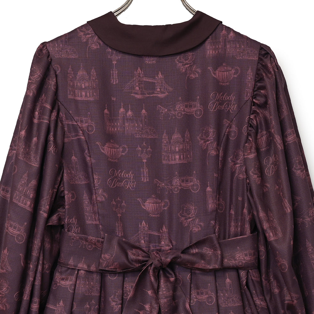 British Lady Big Sleeve Dress