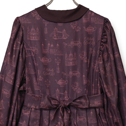 British Lady Big Sleeve Dress