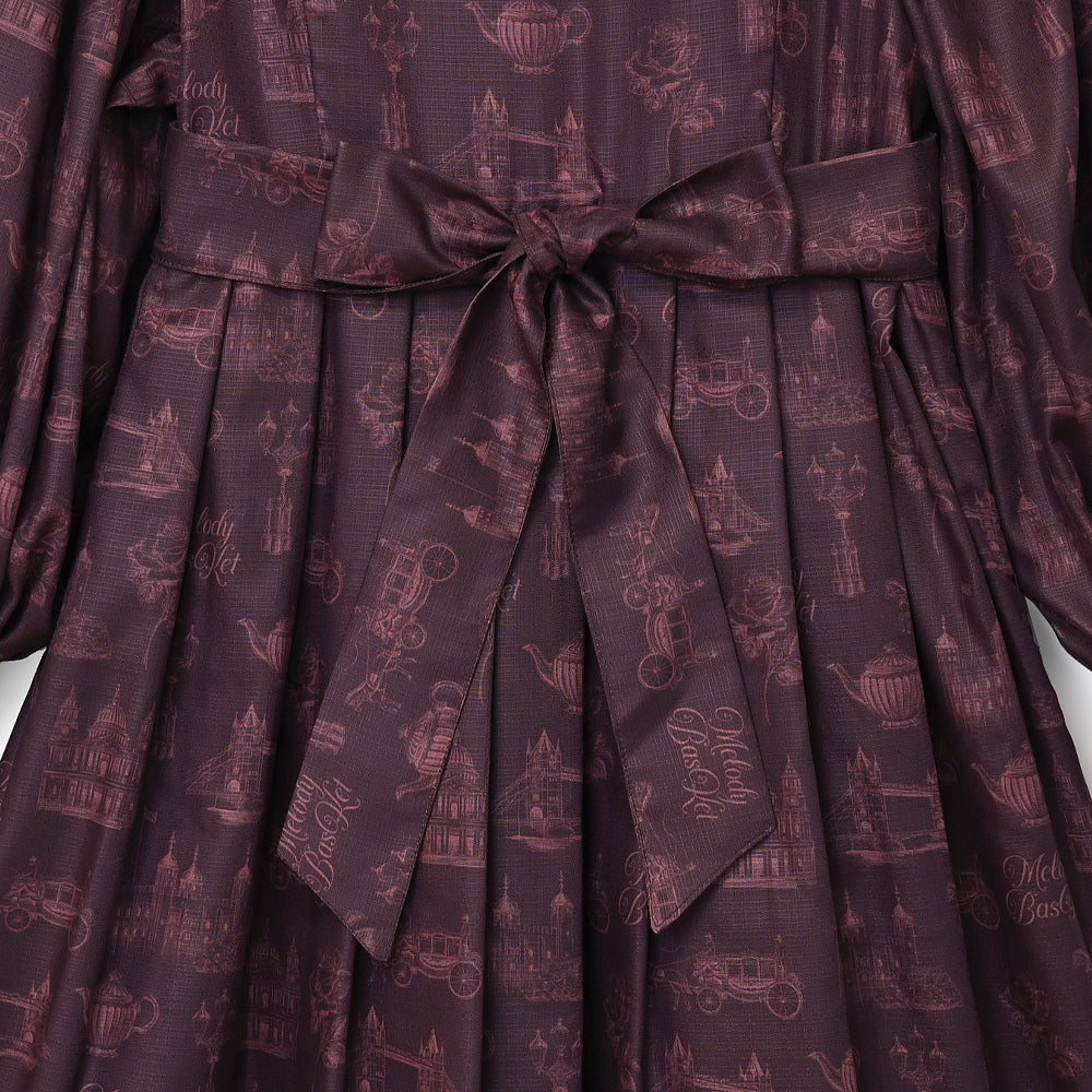 British Lady Big Sleeve Dress