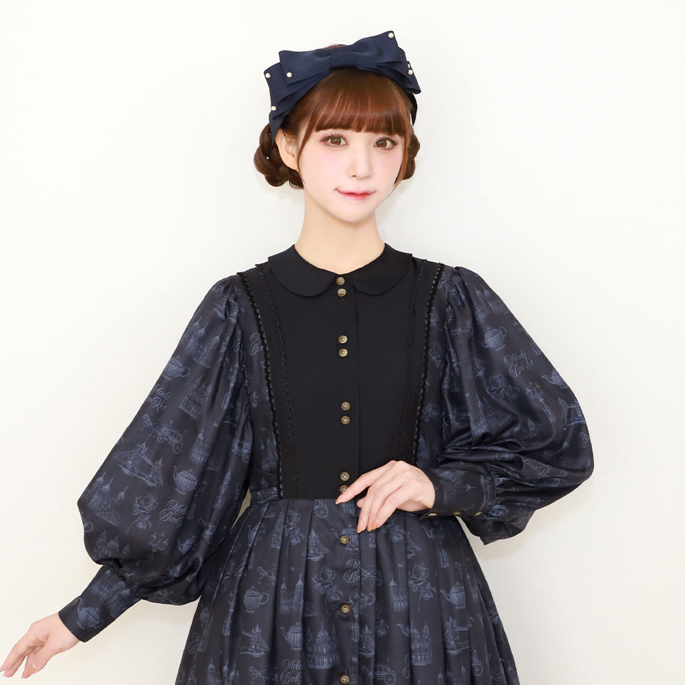 British Lady Big Sleeve Dress