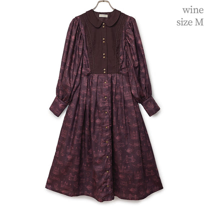 British Lady Big Sleeve Dress