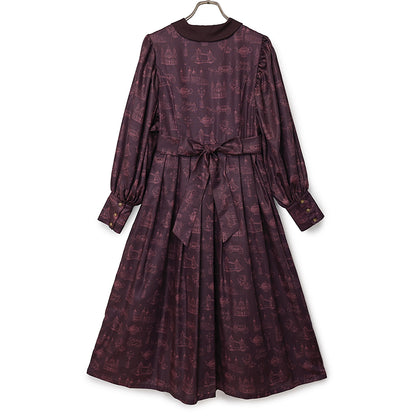 British Lady Big Sleeve Dress
