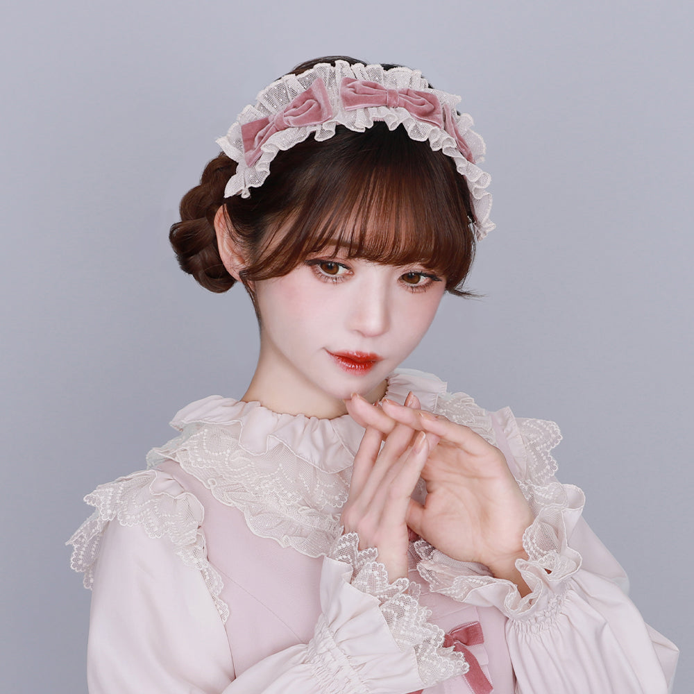 ご令嬢のチュールフリルヘアクリップ-Melody BasKet(メロディー