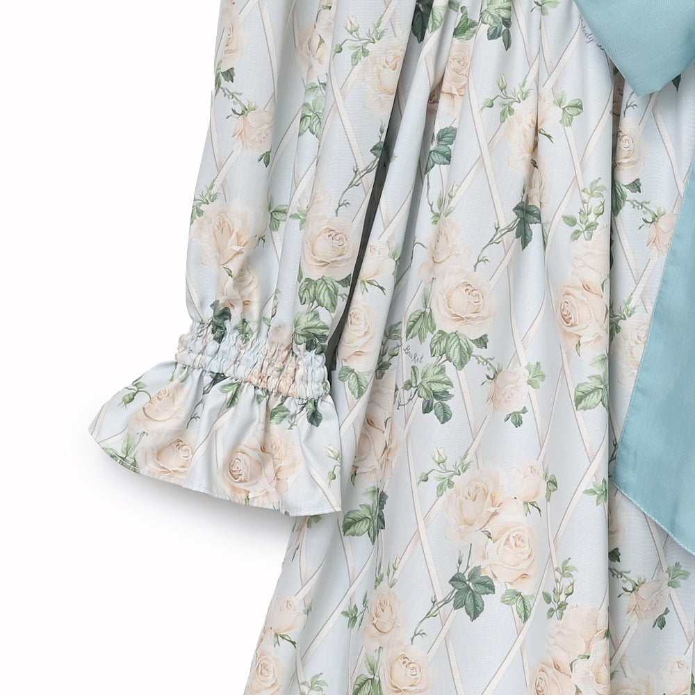 Rose garden frill collar dress