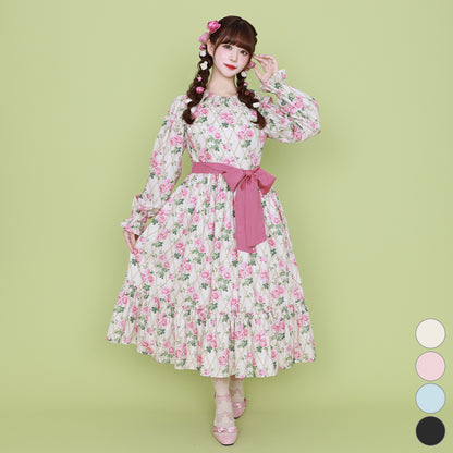 Rose gardenフリルカラーワンピース