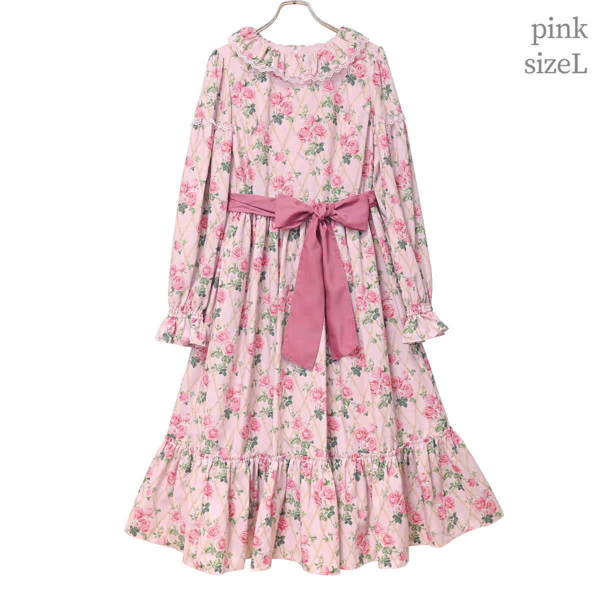Rose gardenフリルカラーワンピース